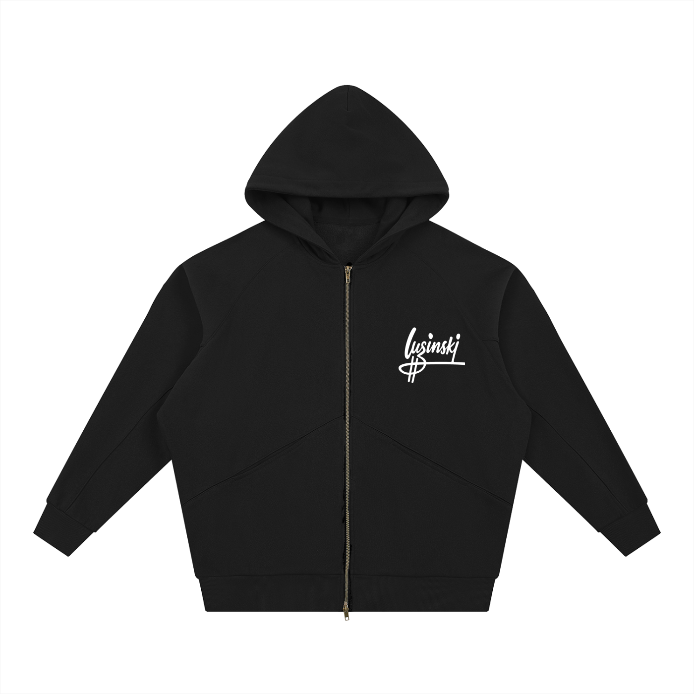 Dolman Sleeve Zip-Through Fleece Hoodie