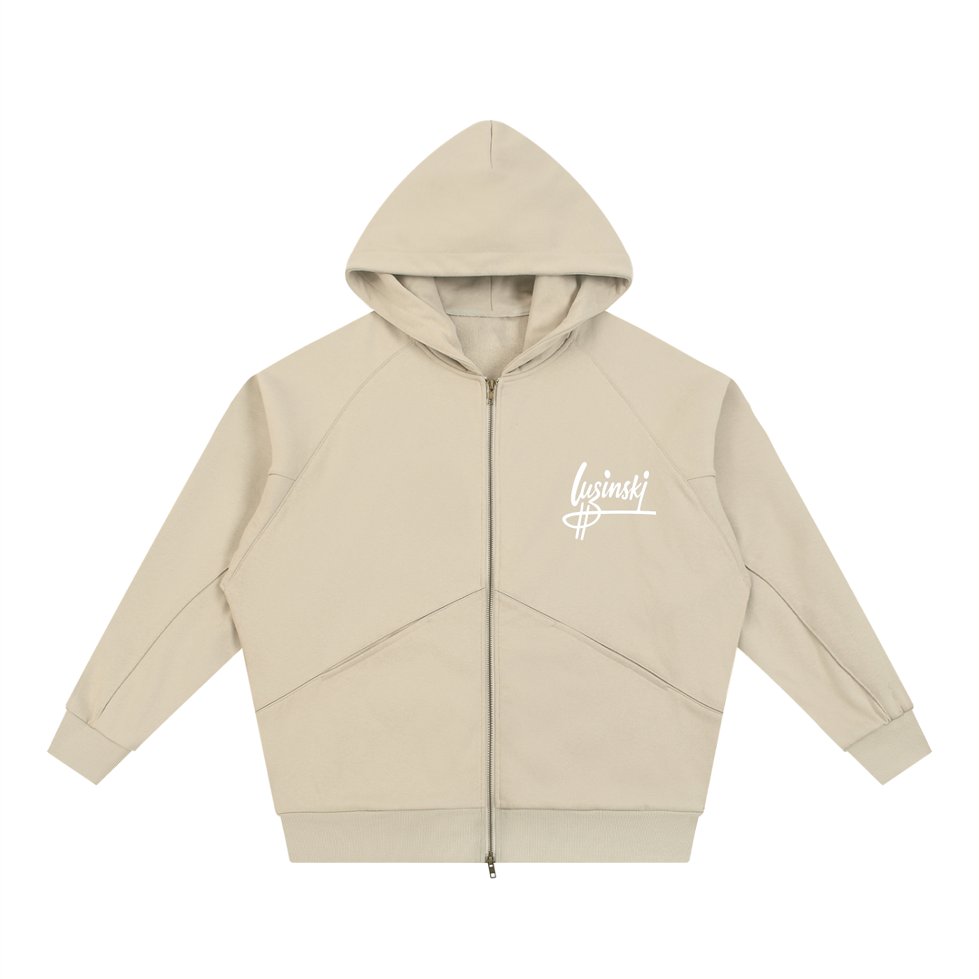 Dolman Sleeve Zip-Through Fleece Hoodie