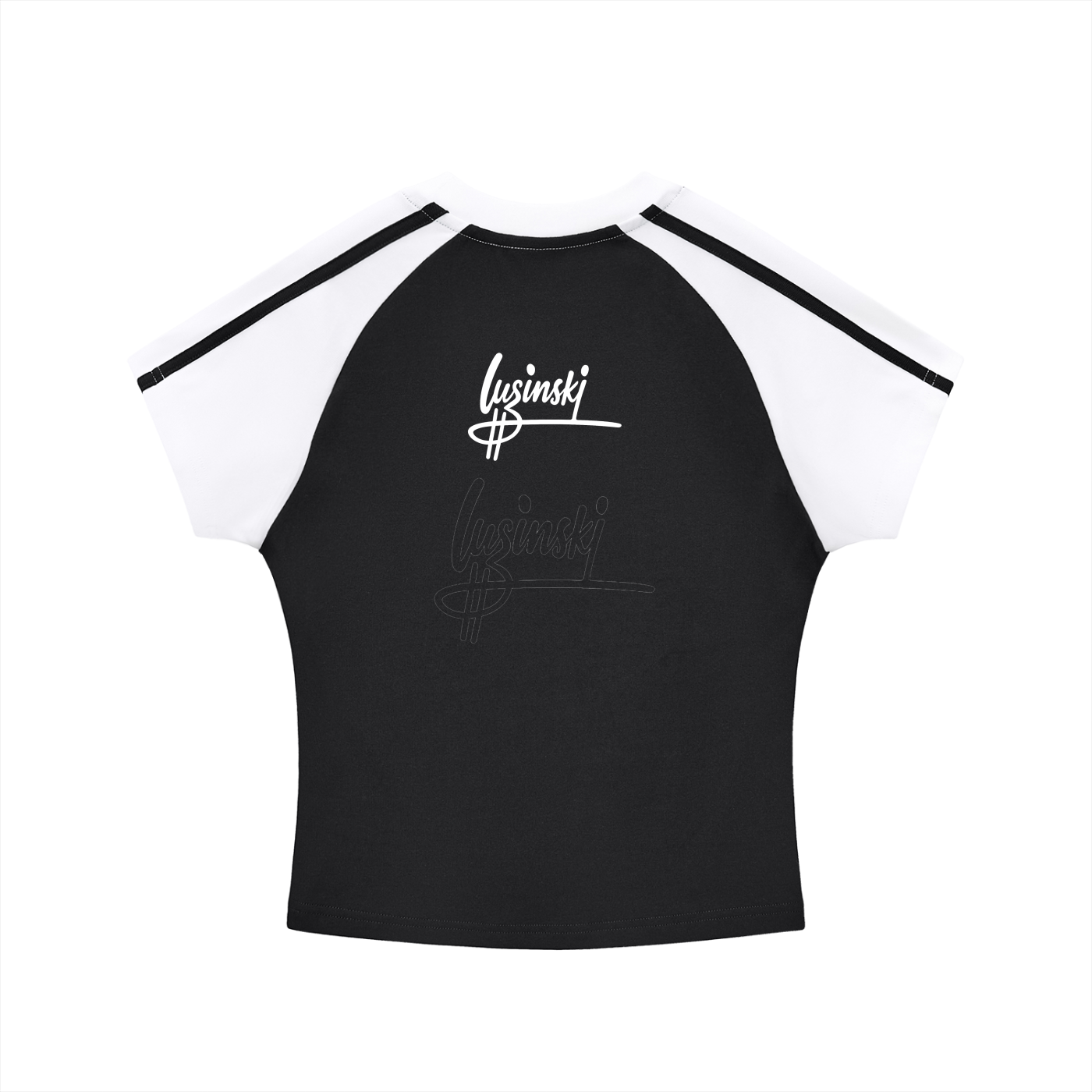 luzinski contrast Stripes Bodycon Raglan Sleeve T-Shirt